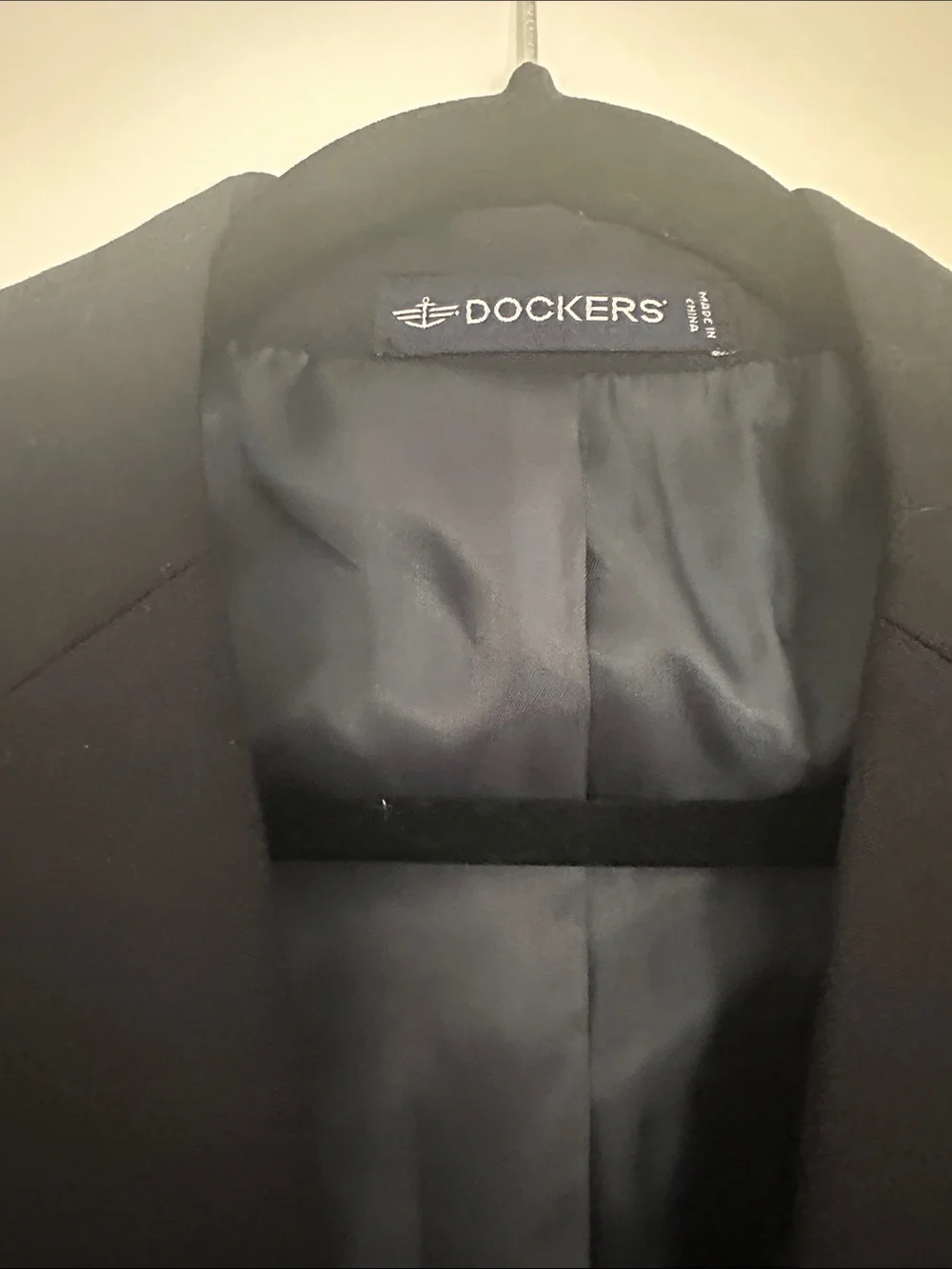 Dockers Men's Navy Blue Two-Button Notch Lapel Sport Coat